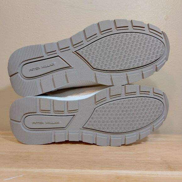 Peter Millar Wayfare Runner Shoes Ivory Suede MS24XF80 Men's Size 9 - Picture 6 of 8